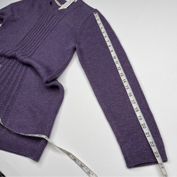 Soft Surroundings Sydney Knit Sweater Purple Wool Boho Winter Fall Office New - Picture 12 of 15